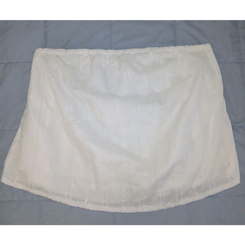 Women's SHEIN White Eyelet Mini Skirt Plus Size 2X